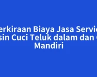 Perkiraan Biaya Jasa Service Mesin Cuci Teluk dalam dan Cek Mandiri