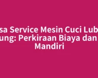 Jasa Service Mesin Cuci Lubuk Basung: Perkiraan Biaya dan Cek Mandiri