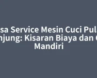Jasa Service Mesin Cuci Pulau Punjung: Kisaran Biaya dan Cek Mandiri